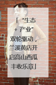 “生态 + 产业”双轮驱动，兰溪黄店开启高山西瓜丰收乐章