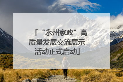 “永州家政”高质量发展交流展示活动正式启动