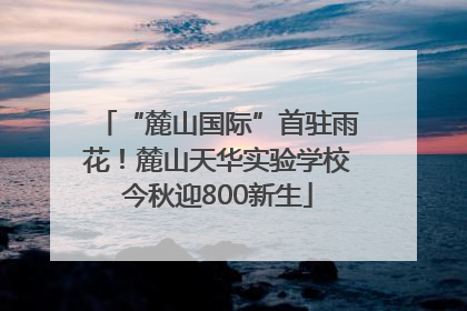 “麓山国际”首驻雨花！麓山天华实验学校今秋迎800新生