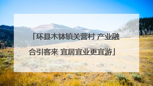 环县木钵镇关营村 产业融合引客来 宜居宜业更宜游