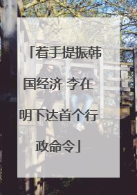 着手提振韩国经济 李在明下达首个行政命令