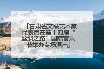 甘肃省文联艺术家代表团在第十四届“丝绸之路”国际音乐节举办专场演出