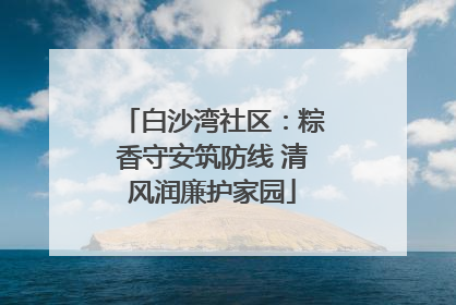 白沙湾社区：粽香守安筑防线 清风润廉护家园