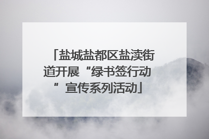 盐城盐都区盐渎街道开展“绿书签行动”宣传系列活动