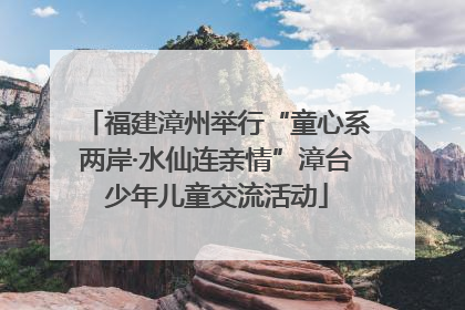 福建漳州举行“童心系两岸·水仙连亲情”漳台少年儿童交流活动