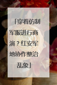 穿着仿制军服进行商演？红安军地协作整治乱象