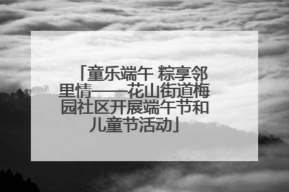 童乐端午 粽享邻里情——花山街道梅园社区开展端午节和儿童节活动