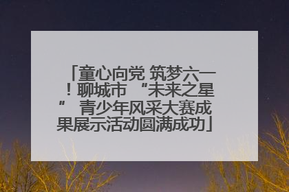 童心向党 筑梦六一！聊城市 “未来之星” 青少年风采大赛成果展示活动圆满成功