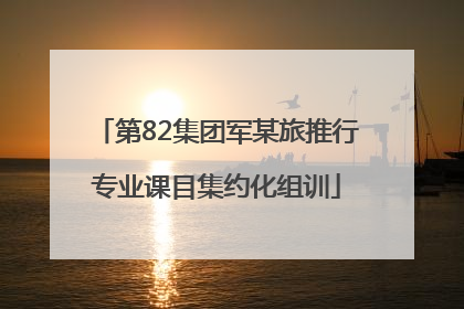 第82集团军某旅推行专业课目集约化组训