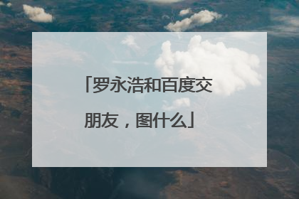 罗永浩和百度交朋友，图什么