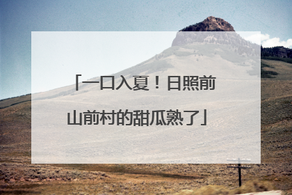 一口入夏！日照前山前村的甜瓜熟了