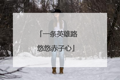 一条英雄路 悠悠赤子心