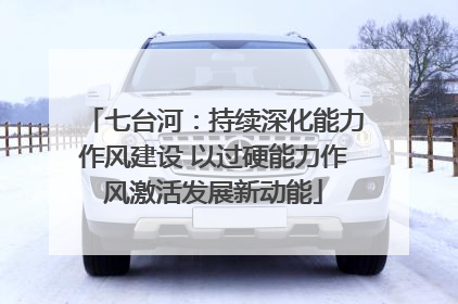 七台河：持续深化能力作风建设 以过硬能力作风激活发展新动能