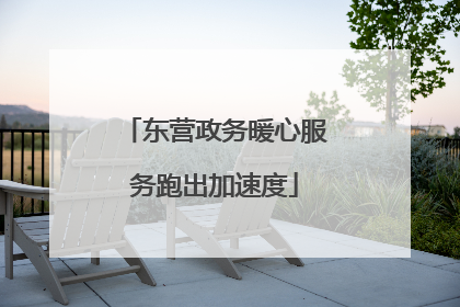 东营政务暖心服务跑出加速度