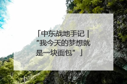 中东战地手记｜“我今天的梦想就是一块面包”