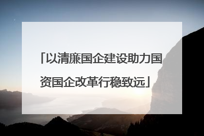 以清廉国企建设助力国资国企改革行稳致远