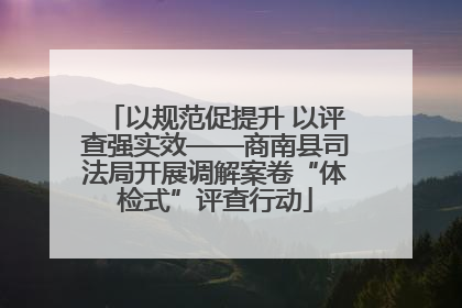 以规范促提升 以评查强实效——商南县司法局开展调解案卷“体检式”评查行动