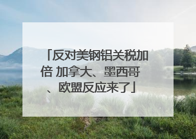 反对美钢铝关税加倍 加拿大、墨西哥、欧盟反应来了