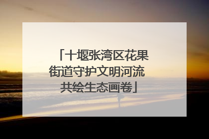 十堰张湾区花果街道守护文明河流 共绘生态画卷