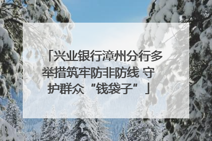 兴业银行漳州分行多举措筑牢防非防线 守护群众“钱袋子”