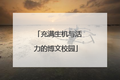 充满生机与活力的博文校园