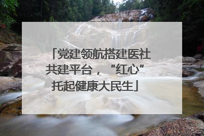 党建领航搭建医社共建平台，“红心”托起健康大民生