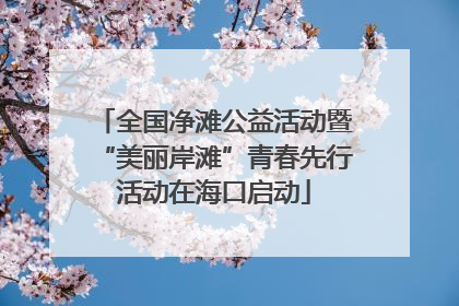 全国净滩公益活动暨“美丽岸滩”青春先行活动在海口启动