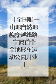 全国唯一山地自然地貌穿越线路 宁夏首个全地形车运动公园开业