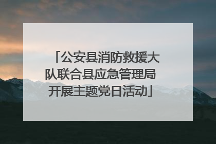 公安县消防救援大队联合县应急管理局开展主题党日活动