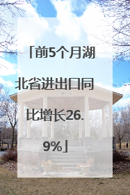 前5个月湖北省进出口同比增长26.9%