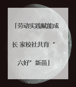 劳动实践赋能成长 家校社共育“六好”新苗
