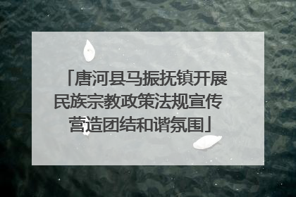 唐河县马振抚镇开展民族宗教政策法规宣传 营造团结和谐氛围