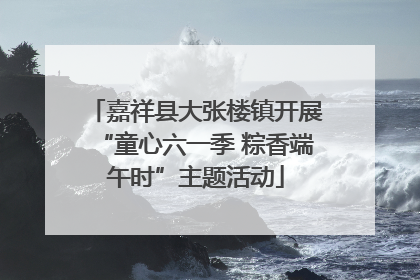 嘉祥县大张楼镇开展“童心六一季 粽香端午时”主题活动