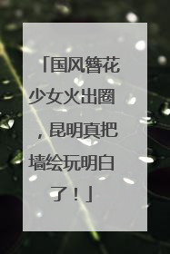 国风簪花少女火出圈，昆明真把墙绘玩明白了！