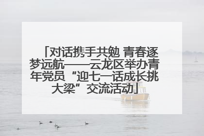 对话携手共勉 青春逐梦远航——云龙区举办青年党员“迎七一话成长挑大梁”交流活动