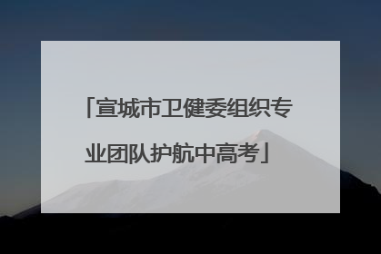 宣城市卫健委组织专业团队护航中高考