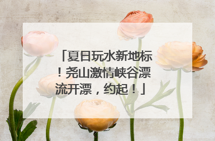 夏日玩水新地标！尧山激情峡谷漂流开漂，约起！