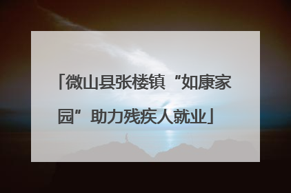 微山县张楼镇“如康家园”助力残疾人就业