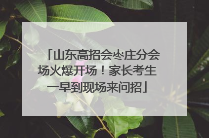 山东高招会枣庄分会场火爆开场！家长考生一早到现场来问招
