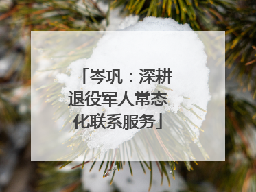 岑巩：深耕退役军人常态化联系服务