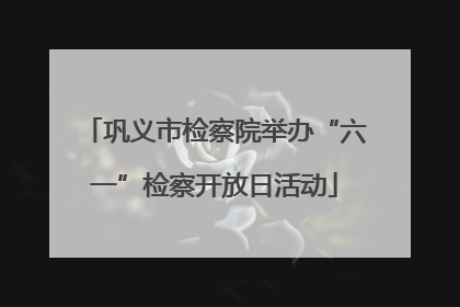 巩义市检察院举办“六一”检察开放日活动