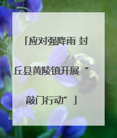 应对强降雨 封丘县黄陵镇开展“敲门行动”