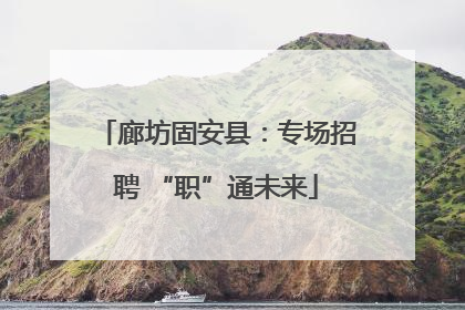 廊坊固安县：专场招聘 “职”通未来