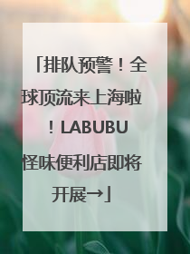 排队预警！全球顶流来上海啦！LABUBU怪味便利店即将开展→