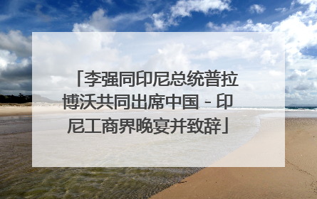 李强同印尼总统普拉博沃共同出席中国－印尼工商界晚宴并致辞