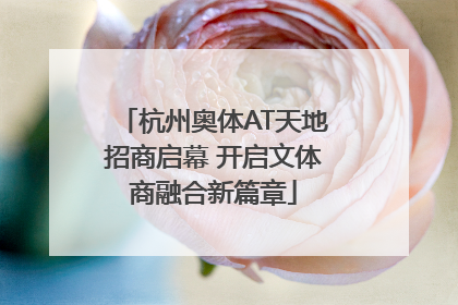 杭州奥体AT天地招商启幕 开启文体商融合新篇章