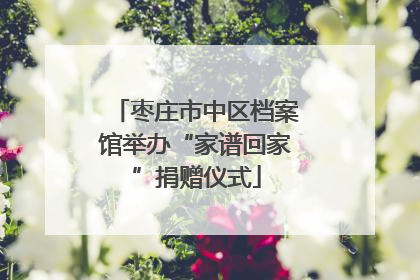枣庄市中区档案馆举办“家谱回家”捐赠仪式