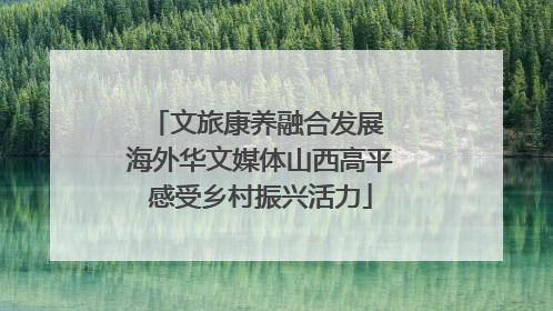 文旅康养融合发展 海外华文媒体山西高平感受乡村振兴活力