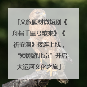 文旅题材微短剧《舟楫千里号歌来》《祈安澜》接连上线，“短剧游北京”开启大运河文化之旅