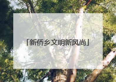 新侨乡文明新风尚